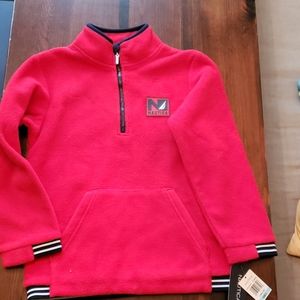 Nautica fleece quarter zip long sleeve sweatshirt.